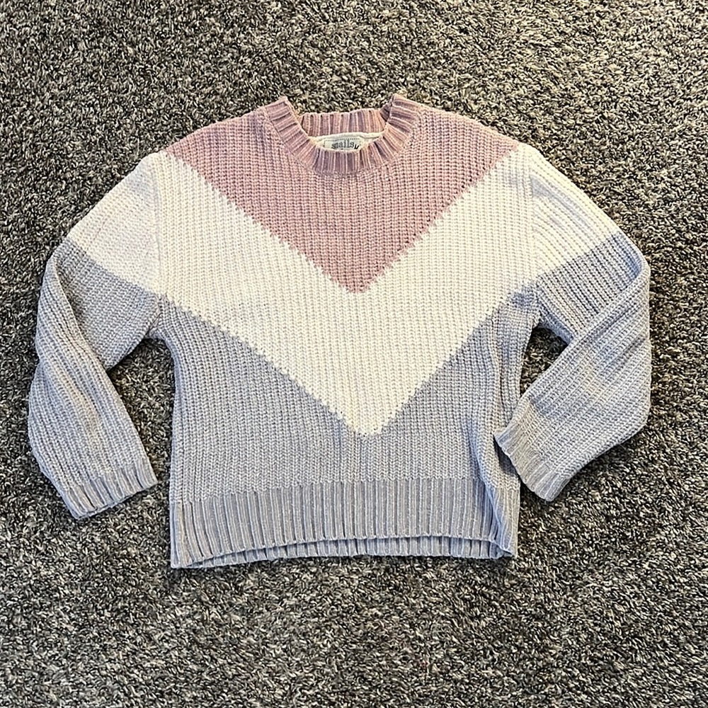 Blush and gray sweater